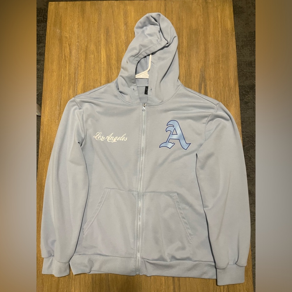 ROMWE LA Zip Up Sweater
